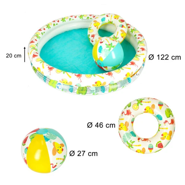 Dječji bazen na napuhavanje 122 cm -GRATIS lopta i kolut - Slika 7
