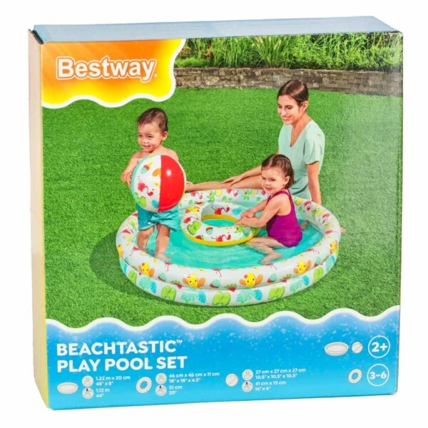 Dječji bazen na napuhavanje 122 cm -GRATIS lopta i kolut - Slika 8
