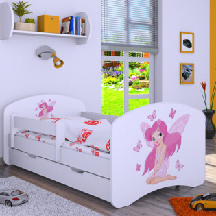 Dječji krevet Happy s uklonjivom zaštitnom ogradicom za sigurno spavanje