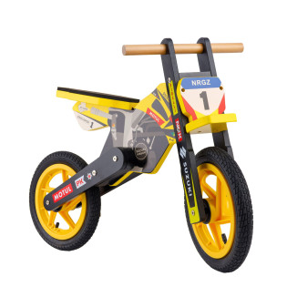 Drveni bicikl guralica Suzuki s napuhanim kotačima i sportskim dizajnom za djecu