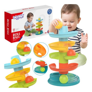 WOOPIE spiralni toranj s lopticama – šareni dječji tobogan za spuštanje loptica.